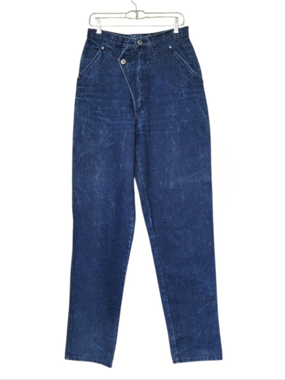Vintage 80s Blaze Riding Gear High-Waisted Jeans 100% Cotton Marbled Wash  13/31